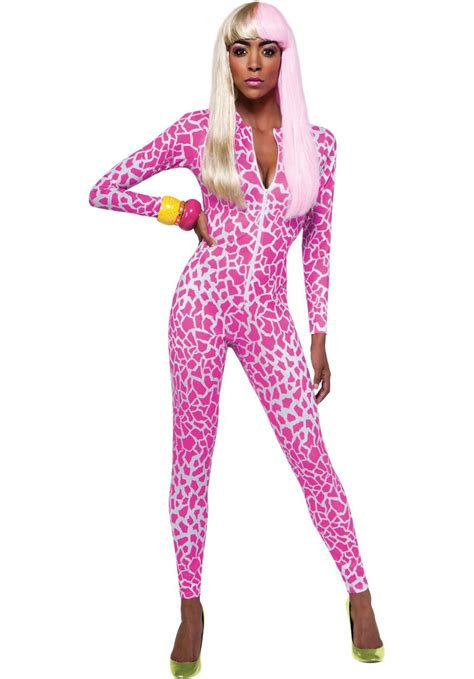 nicki minaj pink leopard bodysuit.